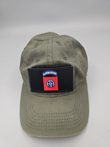 US Army Airborne Patch Hook/Loop Cap/Hat Green Adjustable Hook and Loop