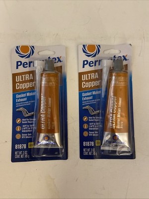 2 Pack Permatex 81878 Ultra Copper Maximum Temperature RTV Silicone Gasket Maker