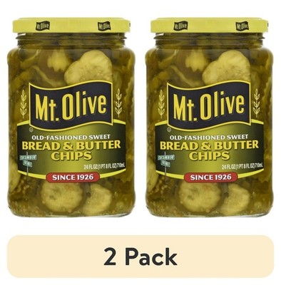 Sweet Bread and Butter Pickle Chips Old Fashioned Style 24 fl oz Jar 2 Pack