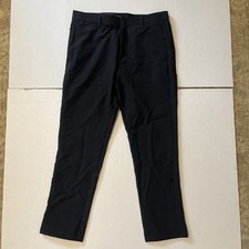 Banana Republic Men's Slim Fit Flat Front Pants, Black, Size 34X30 NEW NWT