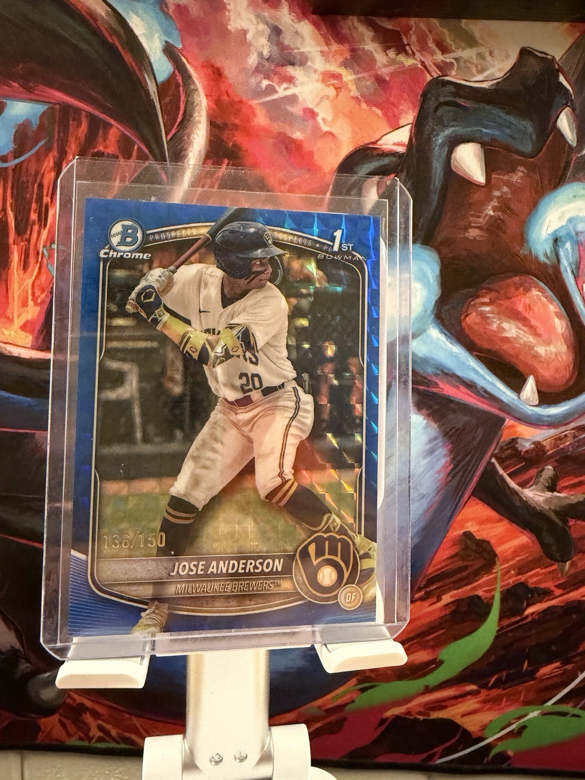 2025 Bowman Chrome #BCP-193 Jose Anderson 1st Blue Geometric /150 Brewers