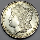 1888-S U.S. Silver Morgan Dollar - XF Cleaned - 1c Auction No Reserve