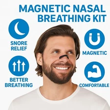 30 Pairs Magnetic Nasal Breathing Dilators – Anti Snore Sport Nose Strips Kit