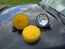 Vintage Pair 6 Off-road Roolbar Bumper Driving Lights With Original Covers