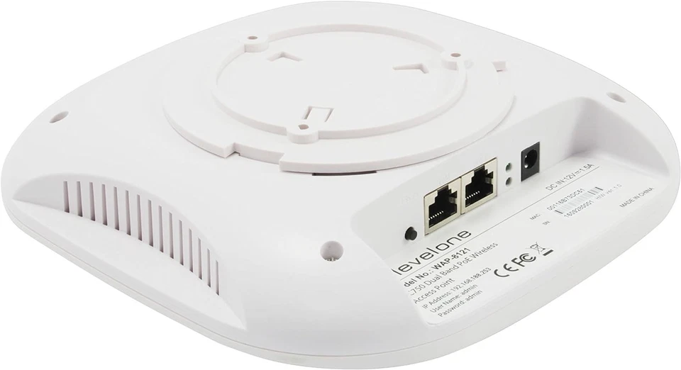LevelOne WAP-8121 WiFi Ceiling/Wall Access-Point 750Mbps Dual White - Image 4 of 4