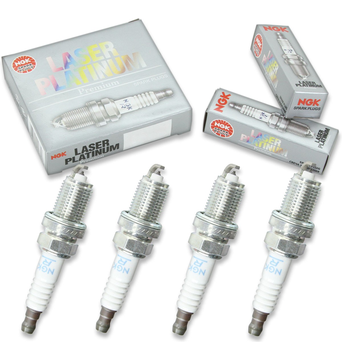 4 pcs NGK Laser Platinum Spark Plugs for 1999-2001 Daewoo Nubira 2.0L L4 - kn