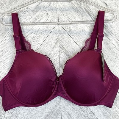 Felina Bra Womens Size 44C Peridot Demi Contour Underwire Purple New NWT