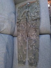 Superdry Camouflage Hose Herren Jungs 29 32 Cargo Getragen 