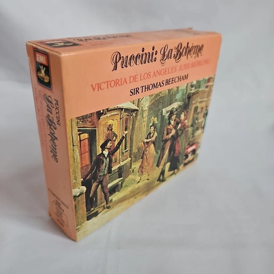 Puccini: LA BOHEME-Victoria de Los Angeles/Bjorling/Beecham 2CDs W/Booklet- 7010 - Image 2 of 4