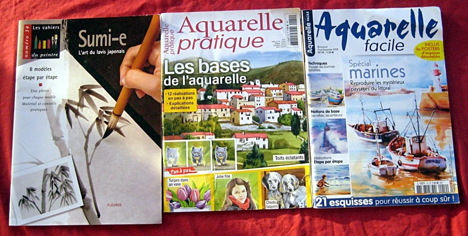 Pratique des arts. Aquarelle. Lavis japonais. Lot bradé de 4 numéros. - Photo 2/2