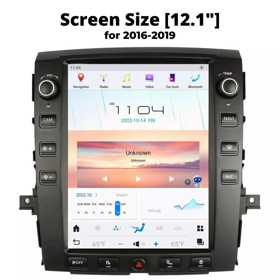 Android 13.0 Smart Tesla Vertical Screen GPS Radio for Nissan Titan XD 2016-2020 - Изображение 4 из 4