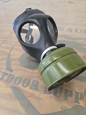 Salty Black Israeli Gas Mask w/ Used Filter Civilian Army Issue