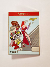 Rare Disney Calendar Series Pin Back Jessica & Roger Rabbit  August 2007 LE 500
