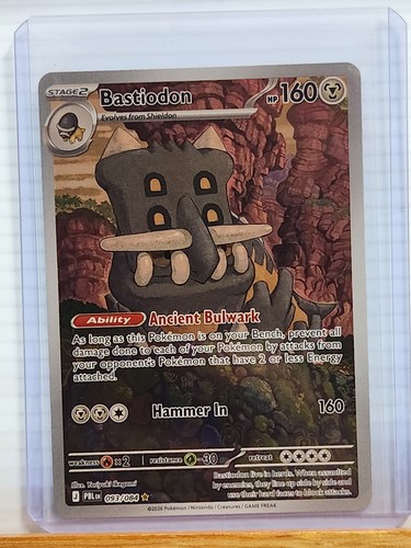 Bastiodon #93 Pokemon Mega Evolution ME5 Pitch Black Holo Illustration Rare
