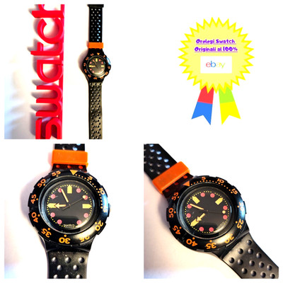 Swatch Scuba Gebraucht SDB100 Barrier Reef 1990 Vintage Armbanduhr 90er Jahre