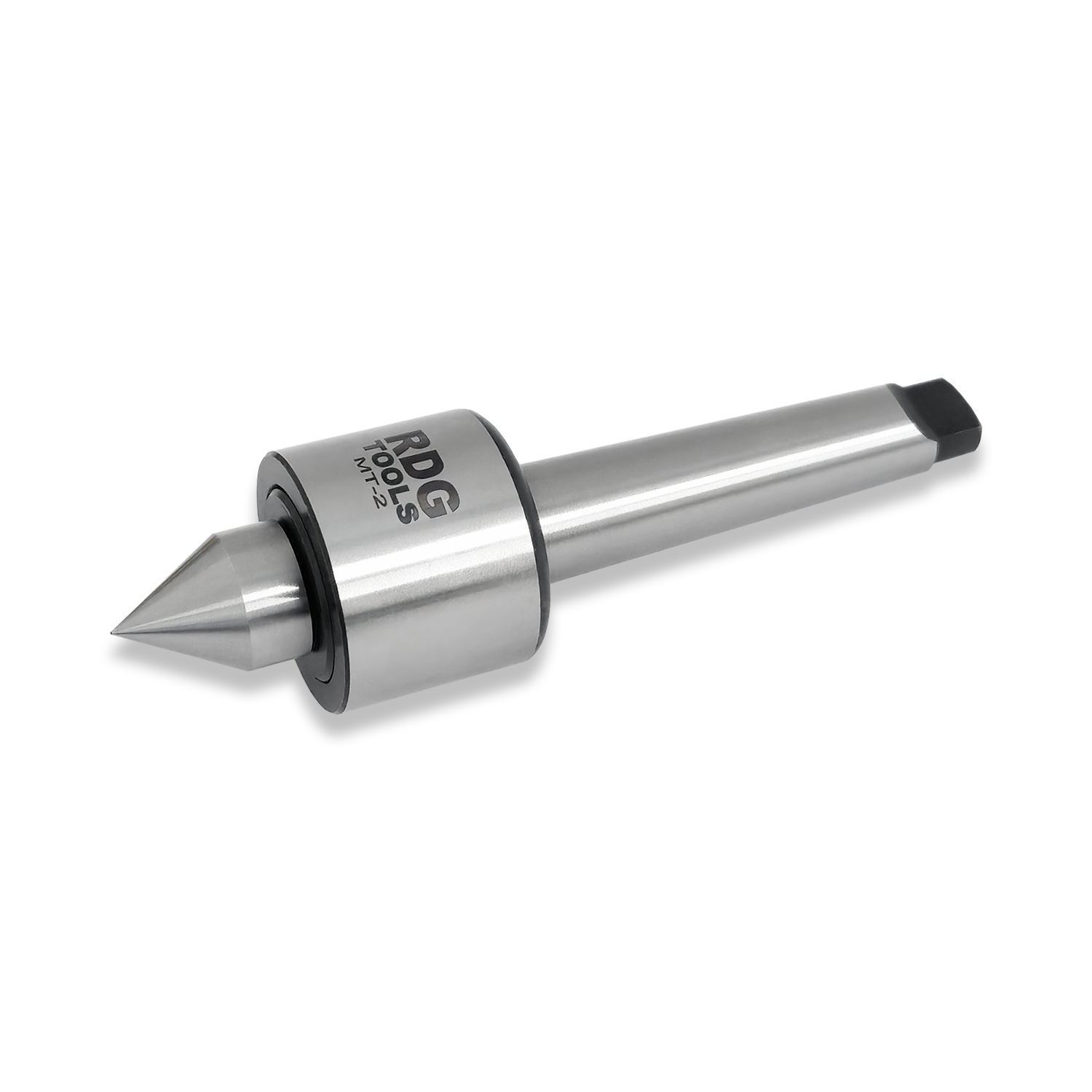 2 MORSE TAPER LIVE REVOLVING CENTRE WITH TANG SILVER BODY 2MT LIVE CENTRE RDG
