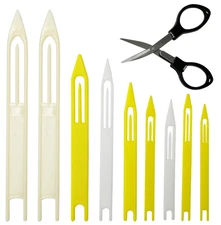 Fishing Net Repair Needle Kit: 9pcs Fish Cast Net Shuttles for Weaving and Sewin