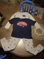 New England Patriots Boys size 14/16 3 Piece Pajama Set - Preowned/Used