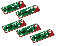 5 PACKS - 60 count each - SMOKING GREEN Brand HEMP Rolling Papers Single Wide