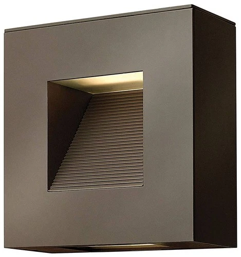 Hinkley Luna 9"H Bronze Rectangular LED Outdoor Wall Light - Picture 1 of 4