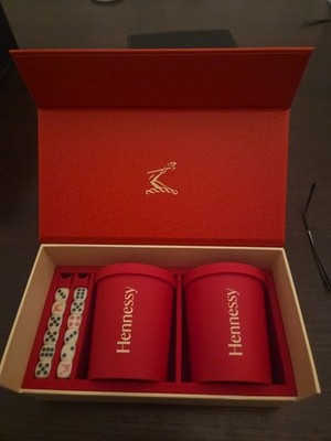 RARE New HENNESSY DICE Game Red CUP Set Chinese New Year Las Vegas PROMO Cognac