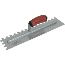 1/2 x 1/2 x 1/2 Two-Sided Square Notched Trowel, USA Made 16x4 Inch Riveted T...