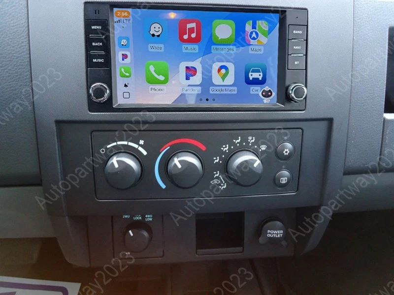 For 2005-2011 Dodge Dakota Radio Steeo 7" Touch Screen CarPlay & Android Auto FM Foto 3 de 4