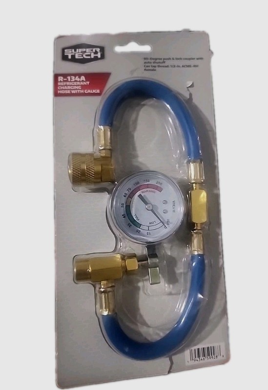 R134a A/C Refrigerant Recharge Kit, Refrigerator Charging Hose with