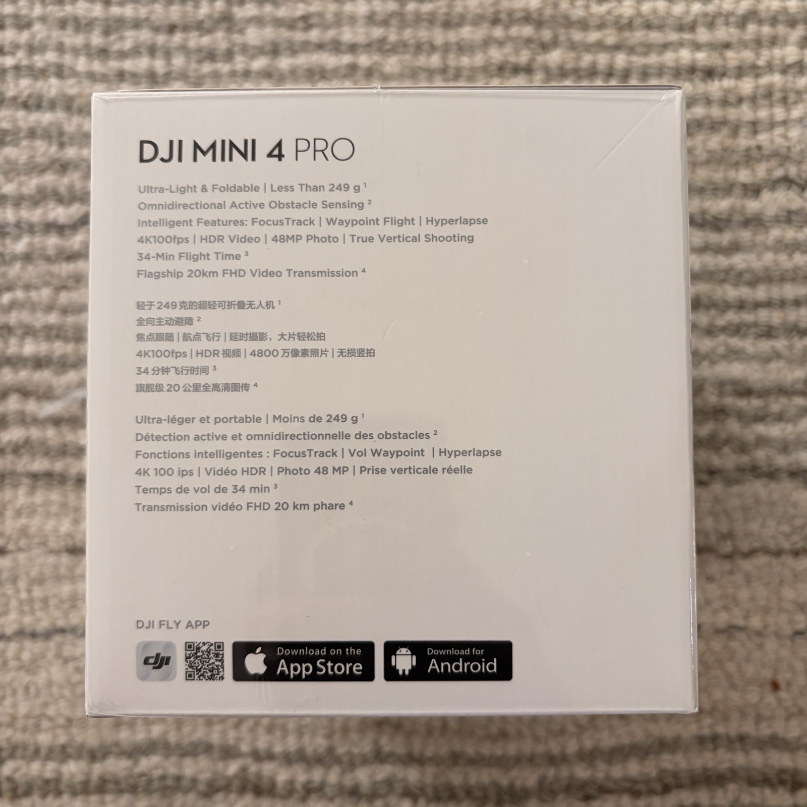 DJI Mini 4 Pro Drone Body  Only ( Without Battery / Remote ) See description