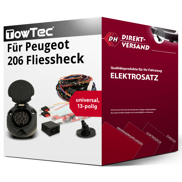 für Peugeot 206 Fliessheck Typ 2A/C Elektrosatz 13Polig Universell Top Esatz-image