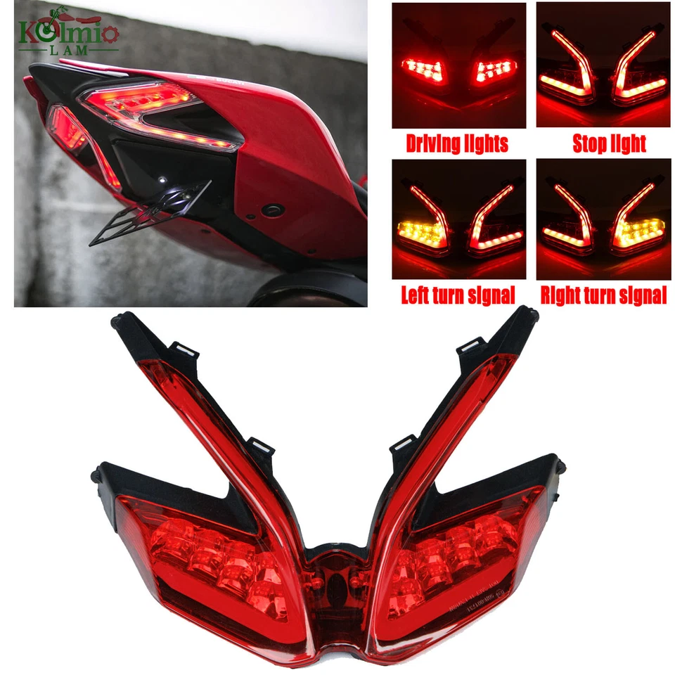 compatível com lanternas traseiras traseiras de LED integradas DUCATI899 959 1199 1299 Panigale - Imagem 2 de 4