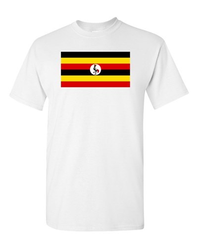 Uganda Country Flag Africa Kampala State Nation Patriotic DT Adult T-Shirt Tee - Picture 2 of 2