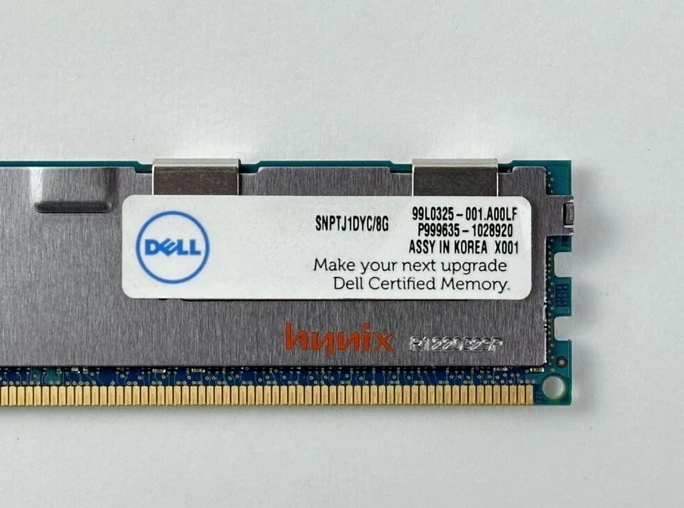 32GB Lot of 4x Dell 8GB 2Rx4 PC3L-10600R RDIMM RAM ECC Memory Server Hynix LV - Image 3 of 4