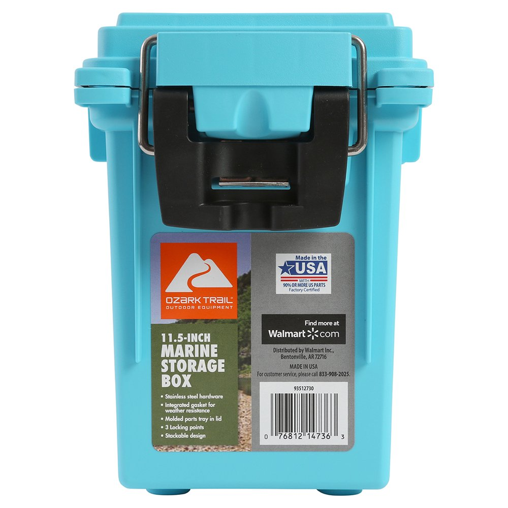 Ozark Trail Marine Dry Storage Box Camping Outdoor Hinged Lid W/Tray Large Box e