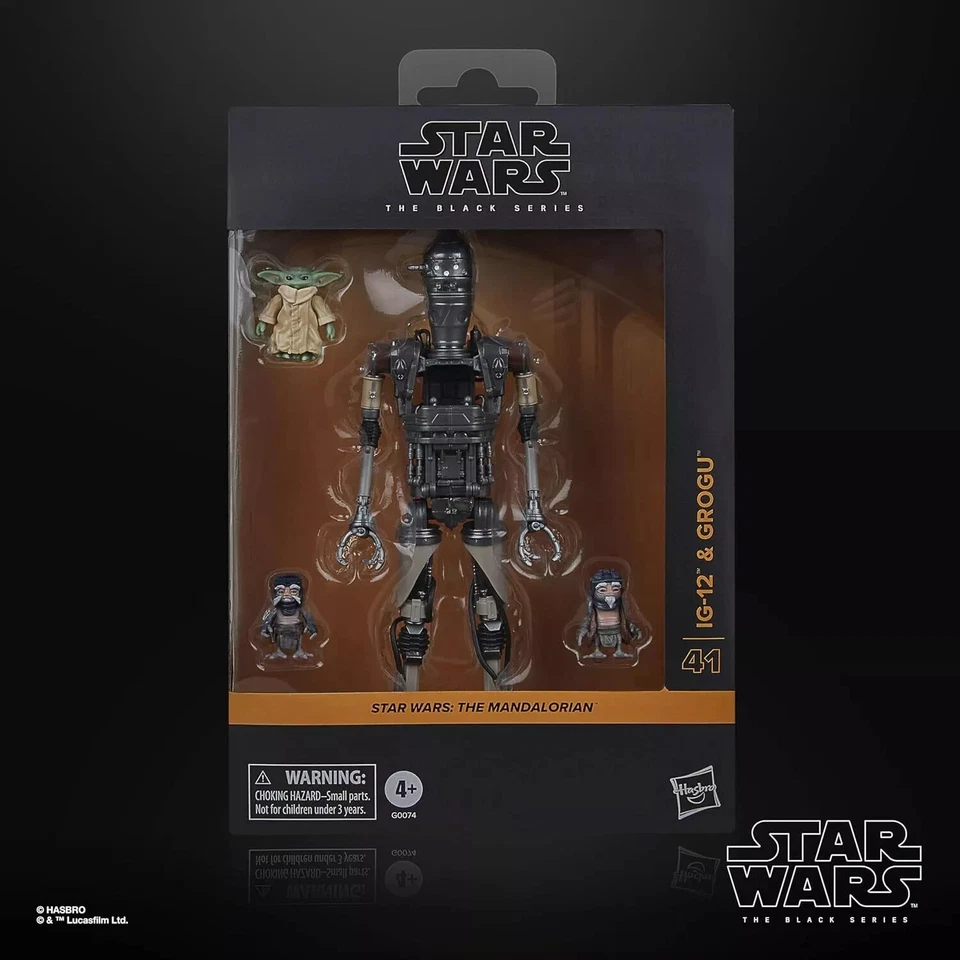 STAR WARS The Black Series The Mandalorian IG-12 & Grogu Deluxe 6" Action Figure - Image 4 of 4
