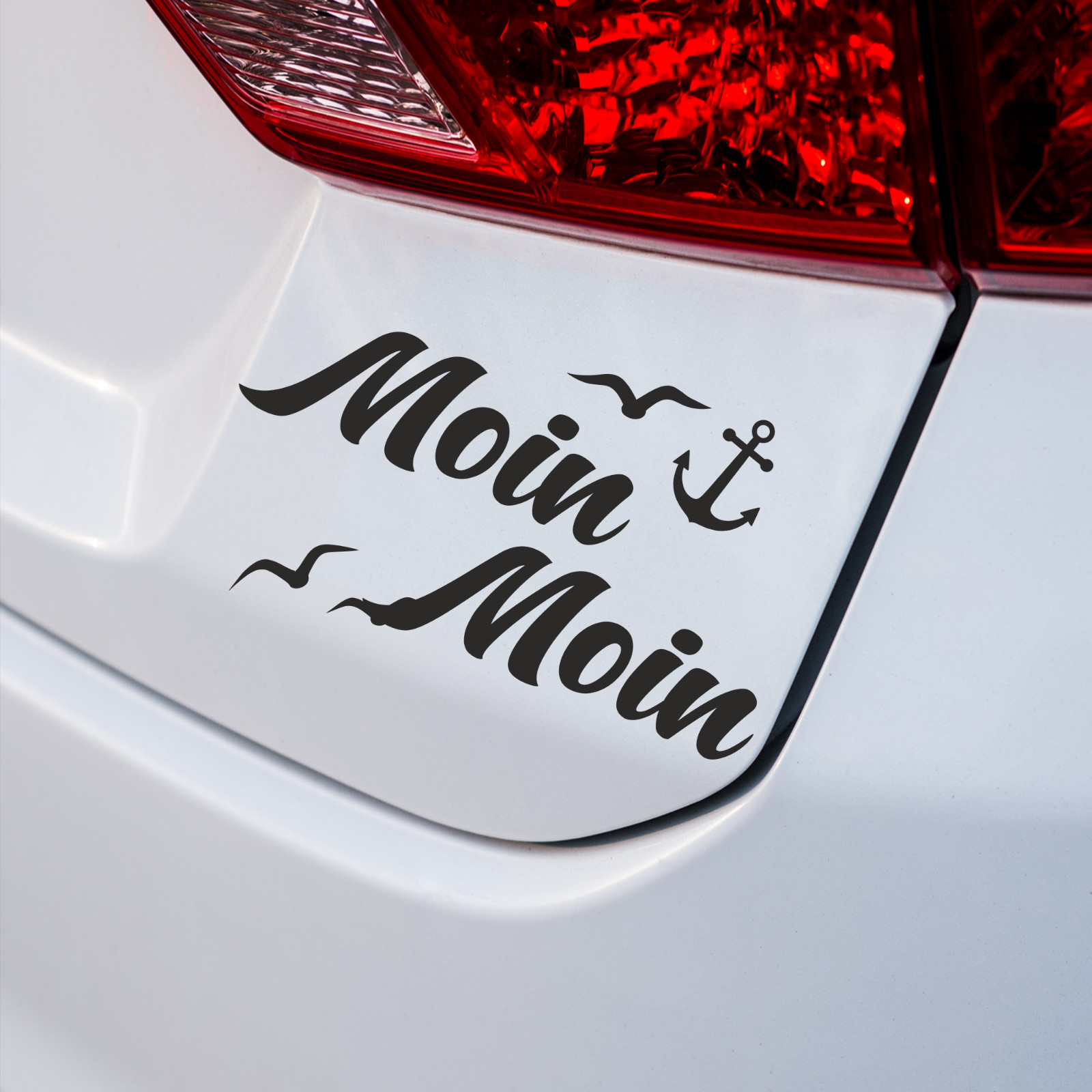 Moin Moin Anker Aufkleber Möwen Maritim Auto Sticker Wohnmobil Spruch 15x7 cm