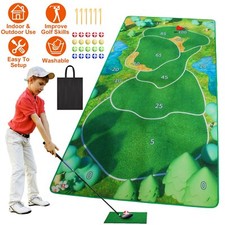 Golf Game Training Mat Chipping Mat 20Pcs Sticky Golf Balls Golf Practice Mat
