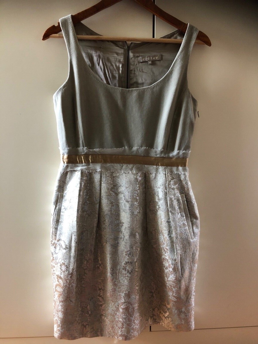 JIGSAW LADIES beautiful knee height silver party occasion dress