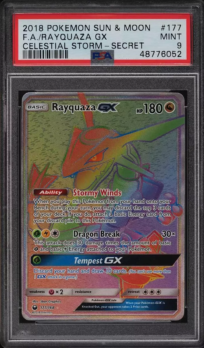 2018 Pokemon Sun & Moon Celestial Storm 2019 Yellow A Hidden Fates Premium  Collection 177A Full Art/Rayquaza Gx – PSA GEM MT 10 on Goldin Auctions