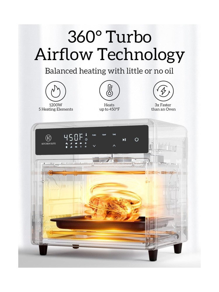 10-in-1 Air Fryer Toaster Oven Combo with 12.6QT Capacity and 9 Touch Controls 10-in-1 Air Fryer Toaster Oven Combo with 12.6QT Capacity and 9 Touch Controls