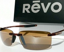 NEW REVO DESCEND N Brown Crystal POLARIZED Brown Golf Lens Sunglass 4059 02 BR