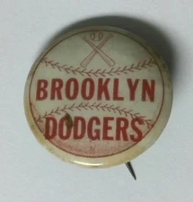 Vintage Baseball MLB Brooklyn Dodgers Celluloid Rare Pinback Button