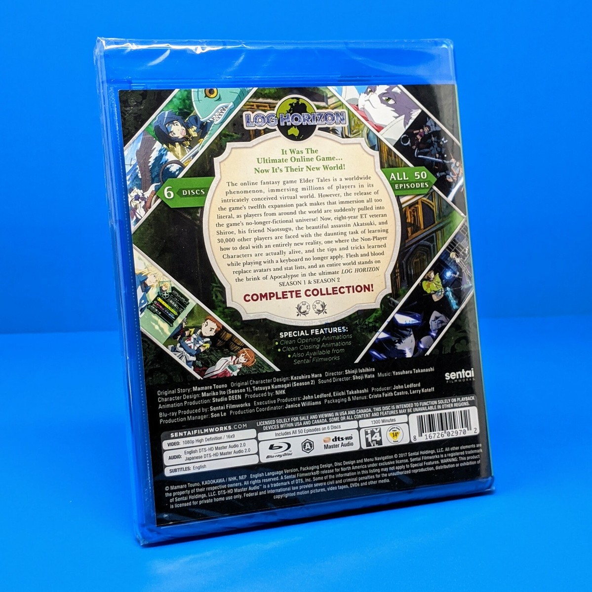 Log Horizon Complete Anime Series Seasons 1 & 2 Collection Blu-ray