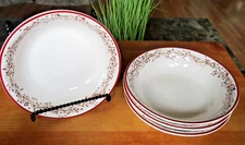 The Country House Collection PRIM BURGUNDY PIP BERRY VINE 8" SALAD (4)