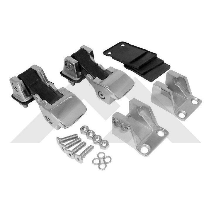 Attache Capot Inox Style TJ Fixation de Remplacement Moteur pour Véhicule Tout-Terrain de Collection