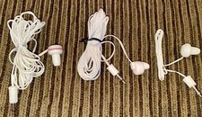 3 Pcs VTG 1970  s Mono Single Ear Buds Listening Pieces Earphone Transistor Works