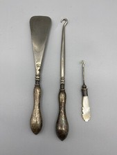 Sterling Silver Handled Birmingham 1923s Button Hook  Shoe Horn