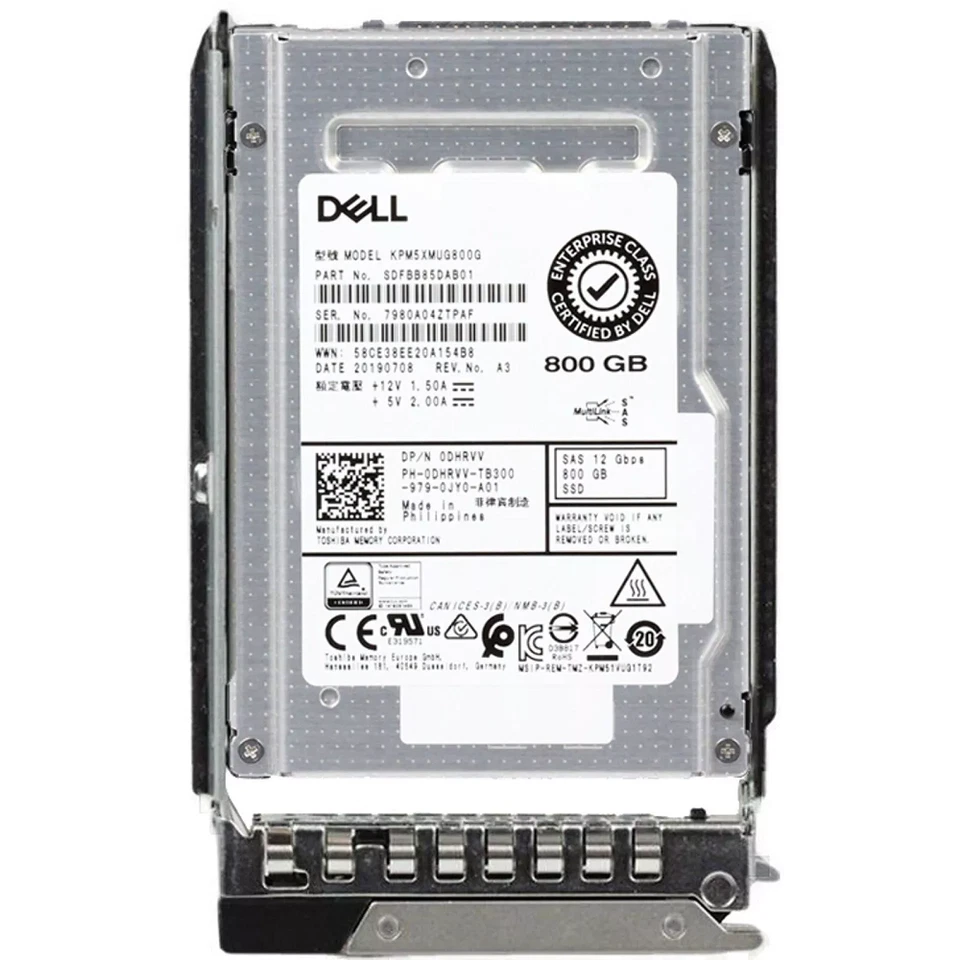 Dell 800GB 2.5" SAS 12G PowerEdge 15G T350 T550 R450 R550 R650 R750 Server SSD - Image 2 of 4