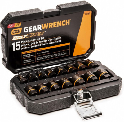 GEARWRENCH  84783 - 1/4'' & 3/8'' Drive Bolt Biter Impact Extraction Socket Set