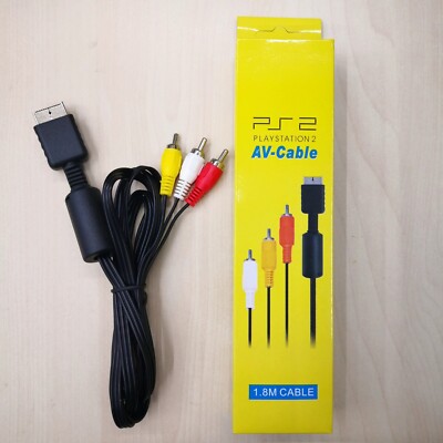 6 Feet AV to RCA Audio Video Composite Cable Cord For Sony PS1 PS2 PS3 PS3 Slim